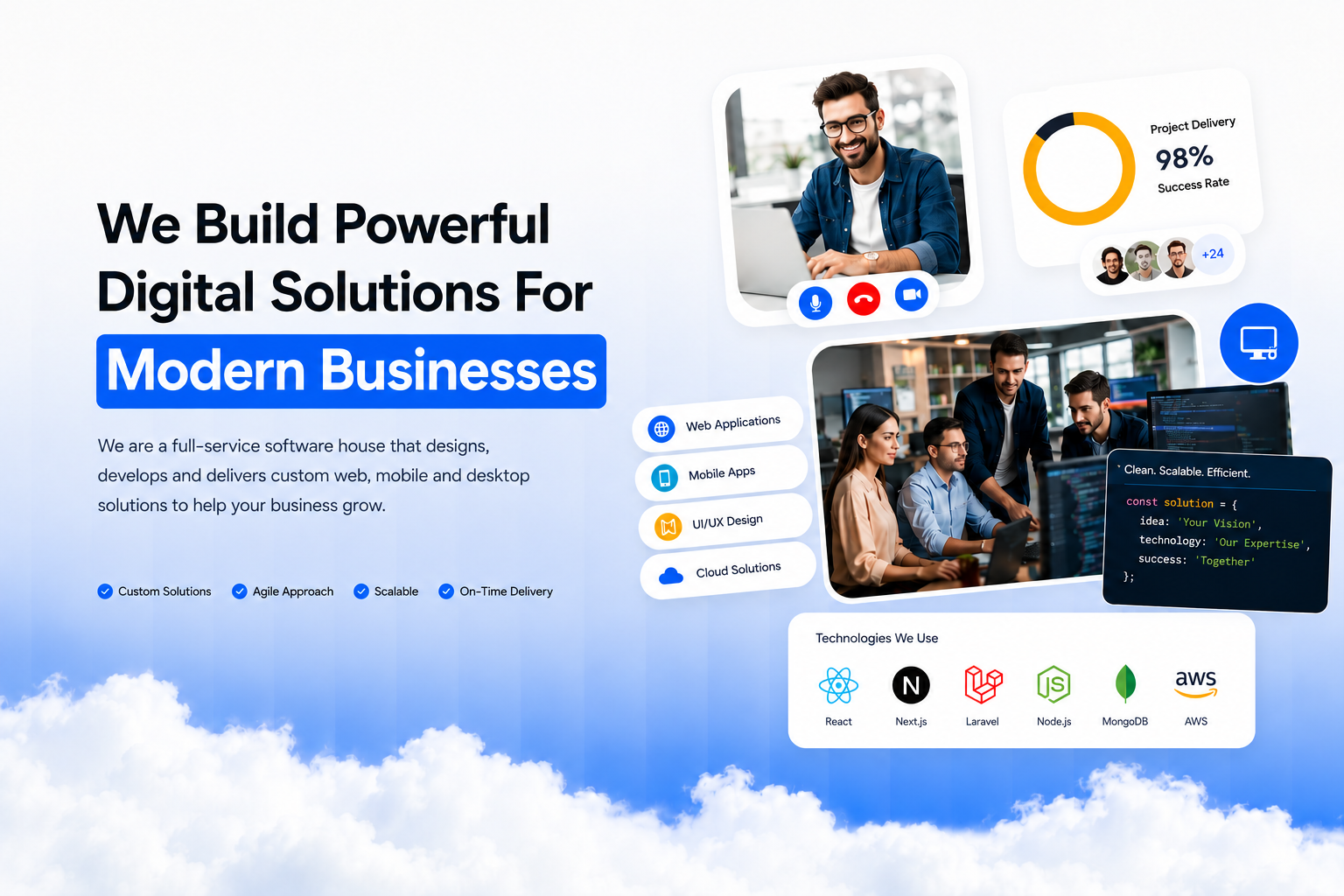 SofteeTech software development hero