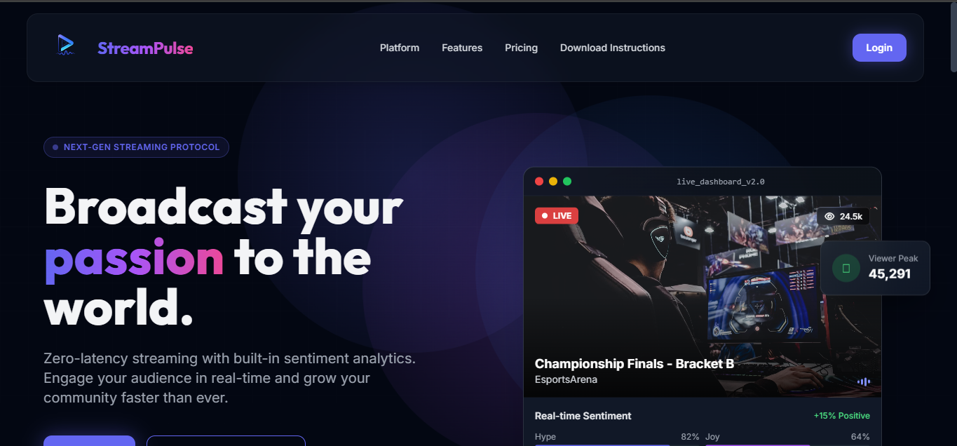 StreamPulse platform